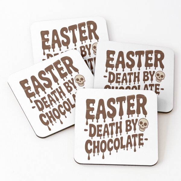 Item preview, Easter Death By Chocolate Dripping Chocolate Typography With Skull Graphic designed and sold by FireOrchid.