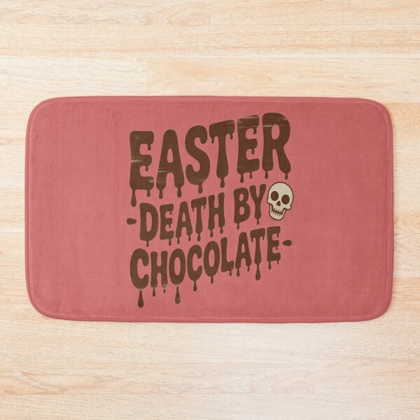 Item preview, Easter Death By Chocolate Dripping Chocolate Typography With Skull Graphic designed and sold by FireOrchid.