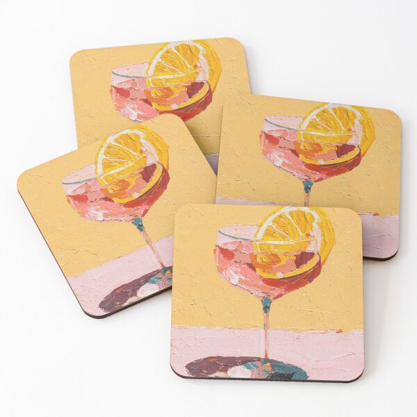 Item preview, Impasto Sunset Drink Painting Wall Art designed and sold by T4nv.