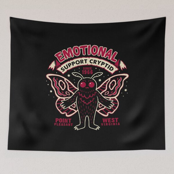 Item preview, Emotional Support Cryptid - Funny Dark Humor Mothman designed and sold by Nemons.