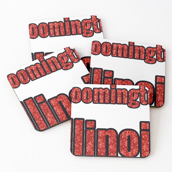 Item preview, Bloomington Illinois City Name With Red Rhinestone designed and sold by TheIconSmith.