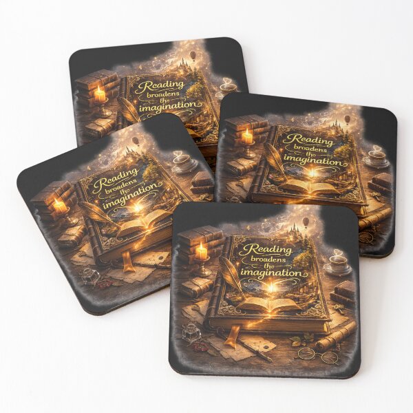 Item preview, Reading Broadens the Imagination – Magical Book Lover Design designed and sold by RolMerch.