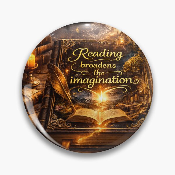 Item preview, Reading Broadens the Imagination – Magical Book Lover Design designed and sold by RolMerch.