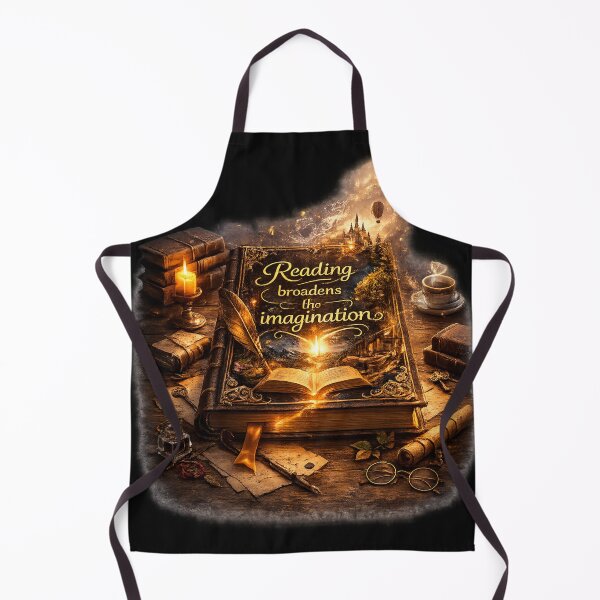 Item preview, Reading Broadens the Imagination – Magical Book Lover Design designed and sold by RolMerch.