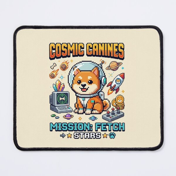 Item preview, Retro Pixel Shiba Inu Astronaut - Cosmic Canines Space Adventure designed and sold by Towelpuppy.