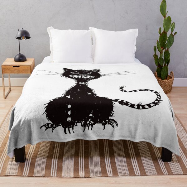 Item preview, Grunge Ragged Evil Black Cat designed and sold by Boriana Giormova.