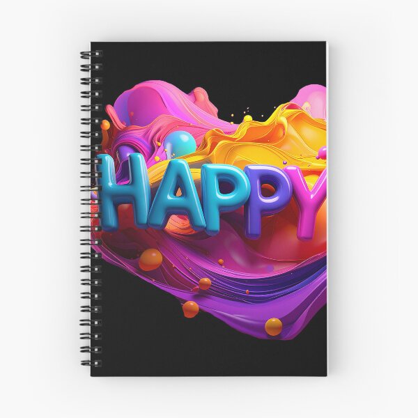 Item preview, Iridescent Pearl Happy 3D Bubble Typography designed and sold by icemanphotos.
