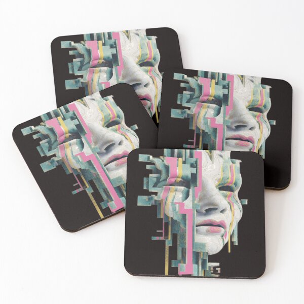 Item preview, Glitch Fragmented Face Holo Prism | Surreal Cyberpunk Portrait Art designed and sold by ZChrome.