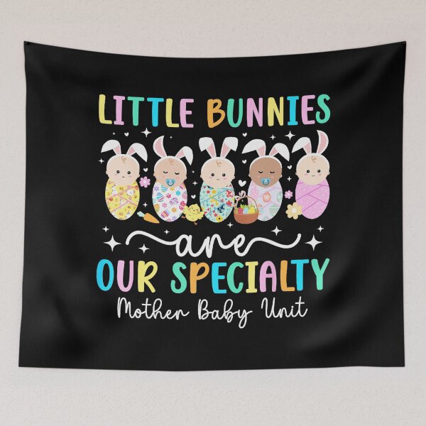 Item preview, Little Bunnies Are Our Specialty Cute Bunny Design designed and sold by zamiokaline.