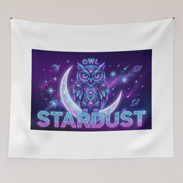 Item preview, Geometric Cosmic Owl - Stardust Galaxy Art designed and sold by MCV-Designs.