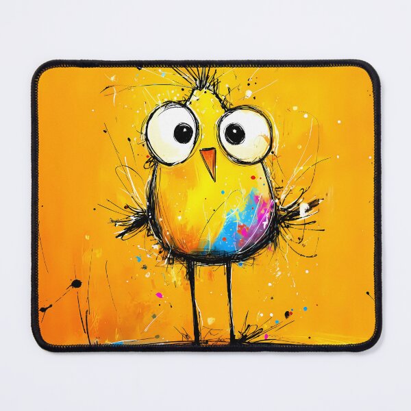 Item preview, A quirky, colorful bird with large eyes in a pop art comic style. designed and sold by WhimsyArt ○ byGTL.