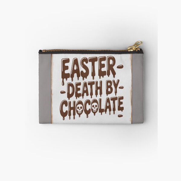 Item preview, Easter Death By Chocolate Dripping Chocolate Typography With Skull Graphic designed and sold by FireOrchid.