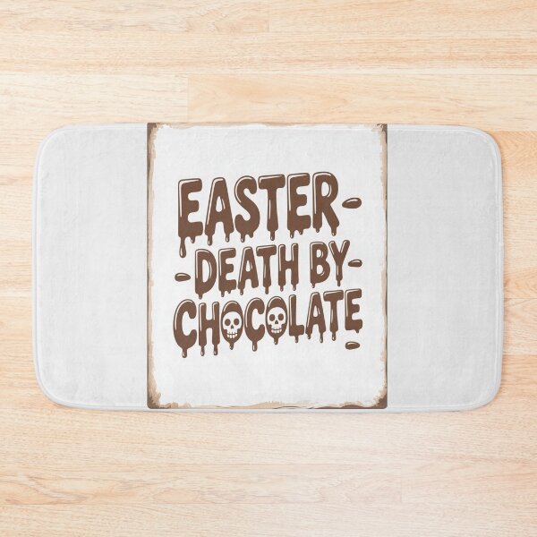 Item preview, Easter Death By Chocolate Dripping Chocolate Typography With Skull Graphic designed and sold by FireOrchid.