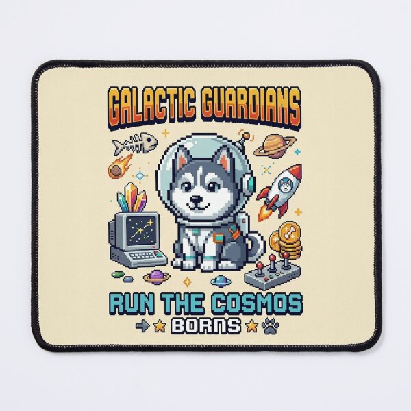 Item preview, Pixel Husky Space Traveler - Galactic Guardians Cosmos Explorer designed and sold by Towelpuppy.