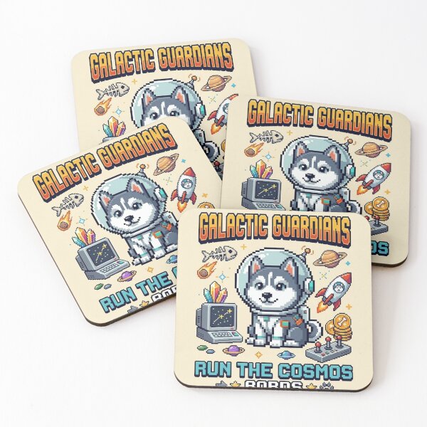 Item preview, Pixel Husky Space Traveler - Galactic Guardians Cosmos Explorer designed and sold by Towelpuppy.