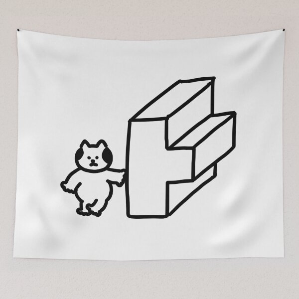 Item preview, a Cat next to ㅏ designed and sold by superbaechoo.
