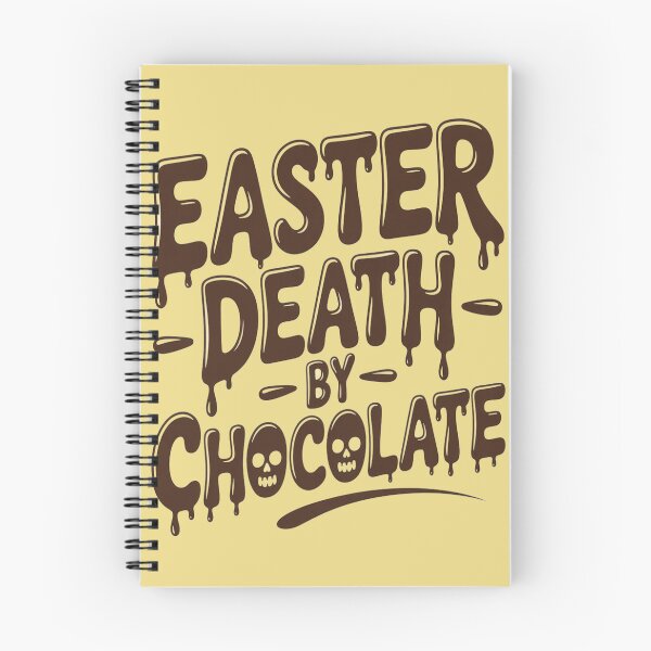 Item preview,  Easter Death By Chocolate Dripping Chocolate Typography With Skull Graphic designed and sold by FireOrchid.