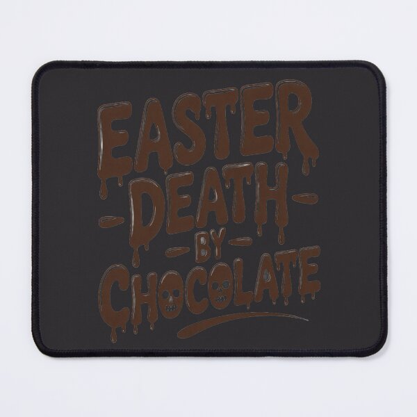 Item preview, Easter Death By Chocolate Dripping Chocolate Typography With Skull Graphic designed and sold by FireOrchid.