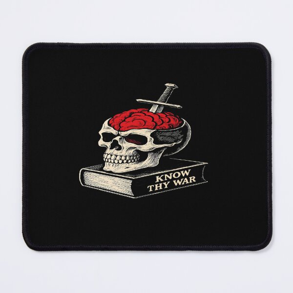 Item preview, Know Thy War Skull Illustration – Dark Philosophical Art for Posters, Apparel & Concept Designs designed and sold by Bright Nest Studio.