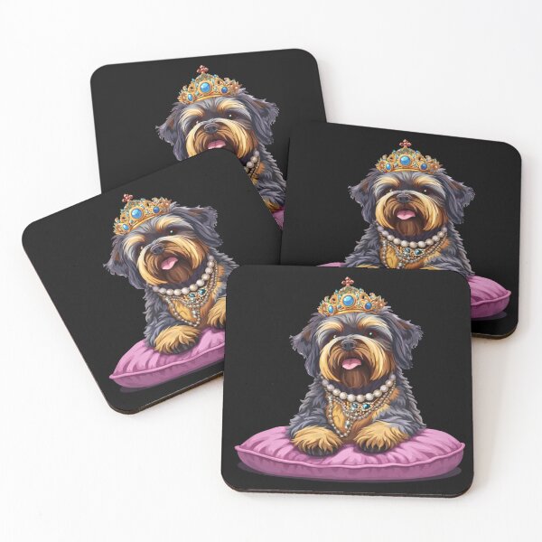 Item preview, Royal Shih Tzu Princess on Pink Pillow – Fancy Cute Small Dog Lover Gift designed and sold by Silaris Designs.