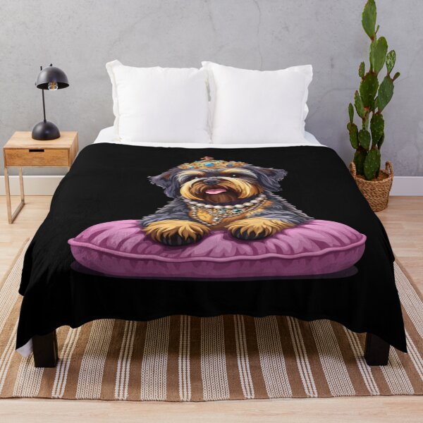 Item preview, Royal Shih Tzu Princess on Pink Pillow – Fancy Cute Small Dog Lover Gift designed and sold by Silaris Designs.