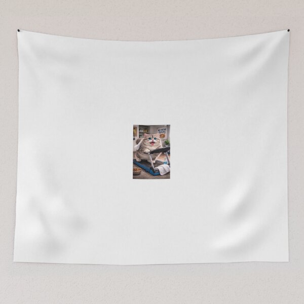 Item preview, Fat Cat Workout – Funny Gym Cat Running on Treadmill designed and sold by LovelyCatGalaxy.