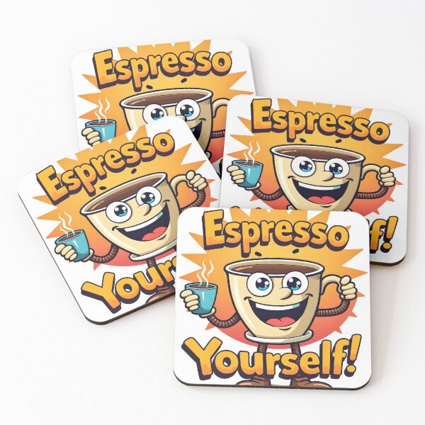Item preview, Espresso Yourself – Funny Coffee Pun T-Shirt & Mug Design designed and sold by MilaPrintify.