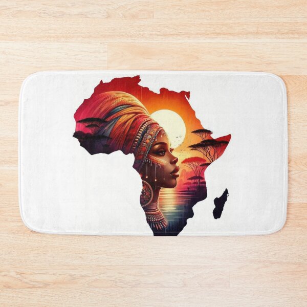 Item preview, Africa Map Portrait Sunset Silhouette   designed and sold by Artifyhub55.