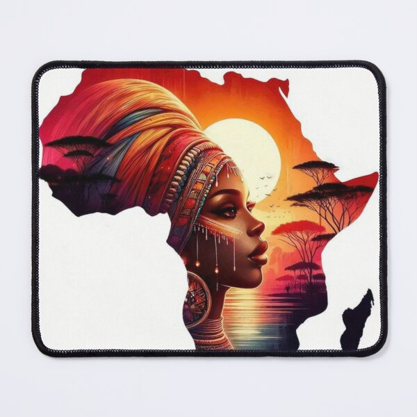 Item preview, Africa Map Portrait Sunset Silhouette designed and sold by Artifyhub55.