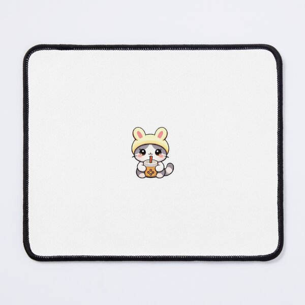 Item preview, Cute Kawaii Cat Drinking Boba Tea Sticker designed and sold by PoisedPaper.