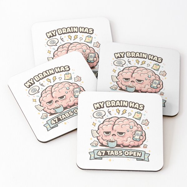 Item preview, My Brain Has 47 Tabs Open – Funny ADHD Brain Overload Design designed and sold by HubCreates.