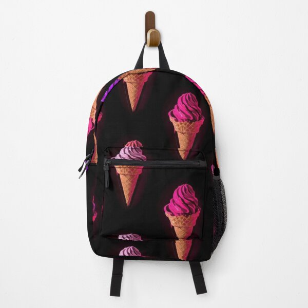 Item preview, Neon Ice Cream Pattern – Pink & Purple Aesthetic Soft Serve Cones on Black | Coquette Dessert Design designed and sold by LAtelierNoir.