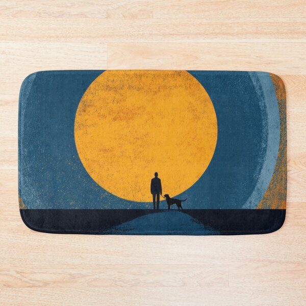 Item preview, Person walks dog at sunset time designed and sold by anytka.