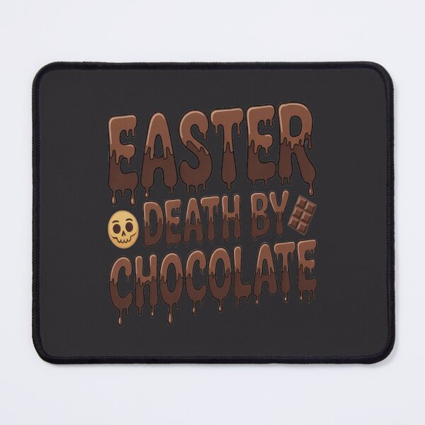 Item preview, Easter Death By Chocolate Melting Chocolate Typography Graphic With Skull Emoji designed and sold by FireOrchid.