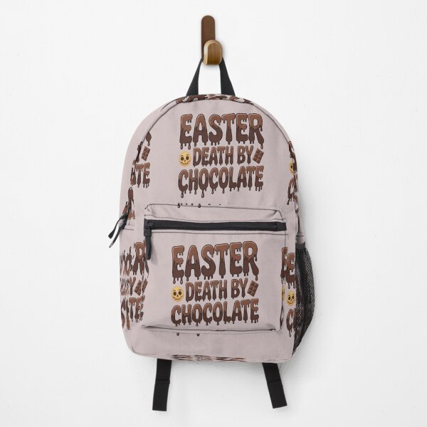 Item preview, Easter Death By Chocolate Melting Chocolate Typography Graphic With Skull Emoji designed and sold by FireOrchid.