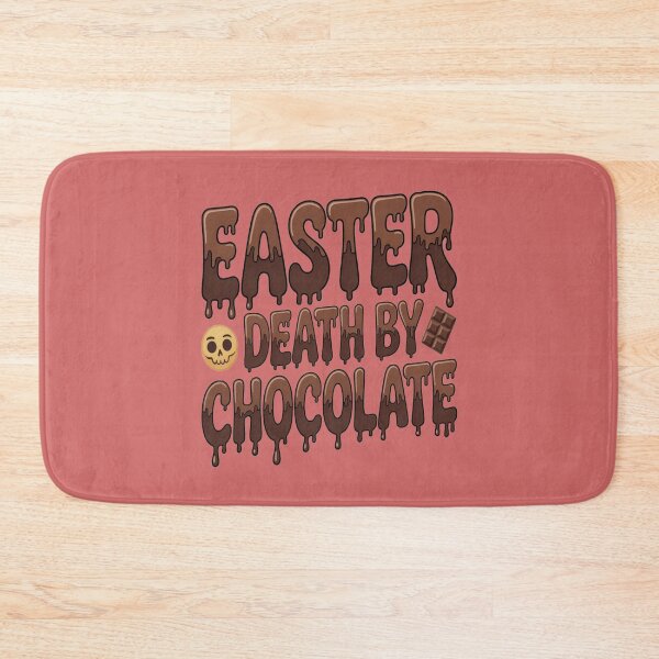 Item preview, Easter Death By Chocolate Melting Chocolate Typography Graphic With Skull Emoji designed and sold by FireOrchid.