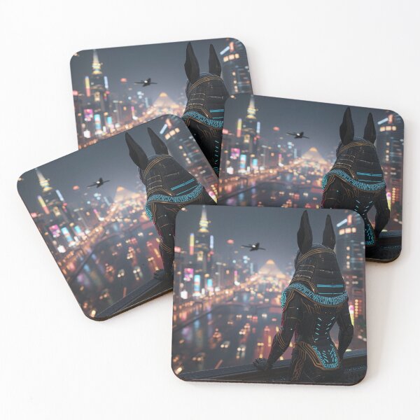 Item preview, Neon Nile's Guardian - Cyber-Anubis designed and sold by THEARTCURATİON .