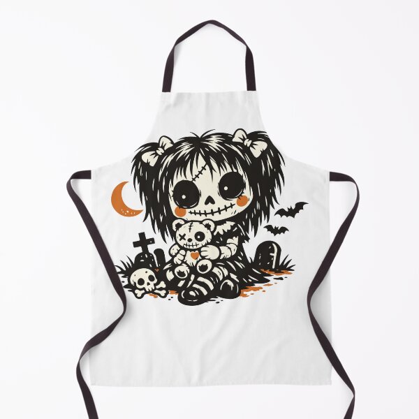 Item preview, Forever Friend Creepy Cute Gothic Doll with Teddy Bear Spooky Design designed and sold by Weasel Graphix.