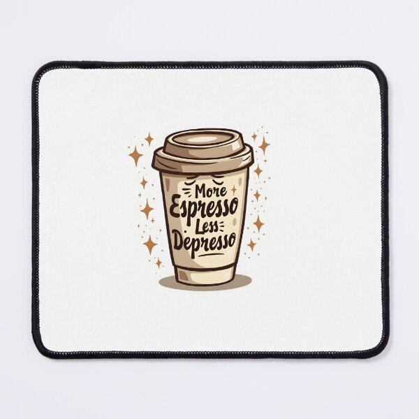 Item preview, Depresso Without Espresso – Funny Coffee Pun T-Shirt & Mug Design designed and sold by MilaPrintify.