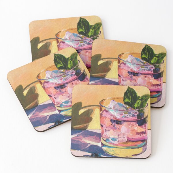 Item preview,  Impasto Sunset Drink Painting Wall Art designed and sold by T4nv.