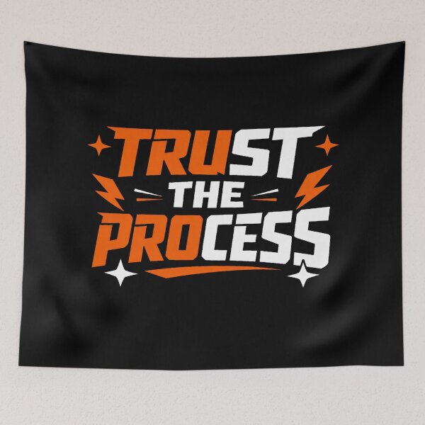 Item preview, Trust the Process Motivational Graphic – Bold Modern Typography for Mindset, Fitness & Business designed and sold by Bright Nest Studio.
