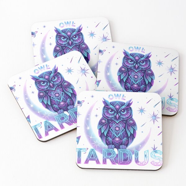 Item preview, Cosmic Owl Stardust Neon Galaxy Aesthetic Design designed and sold by MCV-Designs.