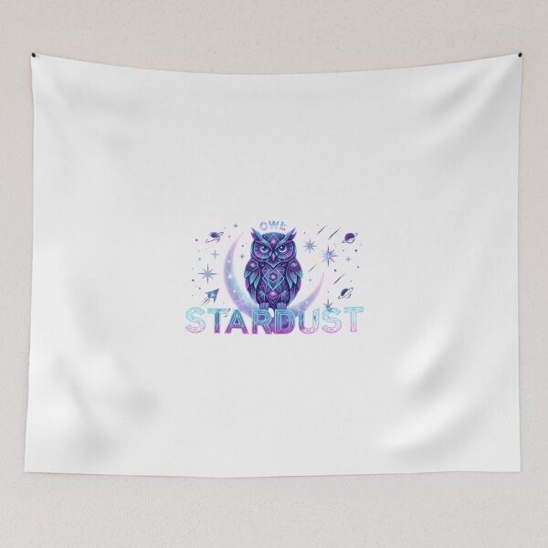 Item preview, Cosmic Owl Stardust Neon Galaxy Aesthetic Design designed and sold by MCV-Designs.