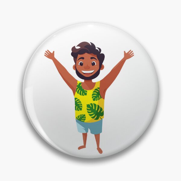 Item preview, Happy Tropical Summer Guy Character Illustration designed and sold by Liliia-Ulizko.