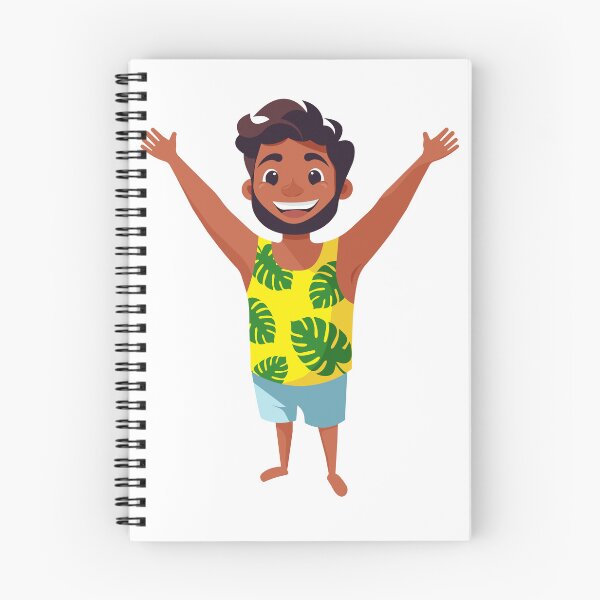 Item preview, Happy Tropical Summer Guy Character Illustration designed and sold by Liliia-Ulizko.