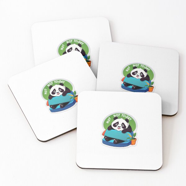 Item preview, Funny Lazy Panda “Not Today” Sticker – Cute Cartoon Panda on Couch Colorful Design designed and sold by abhishekk176.