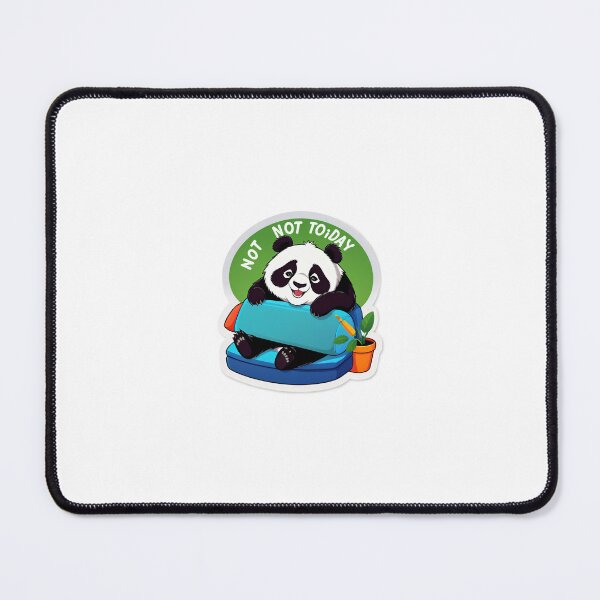 Item preview, Funny Lazy Panda “Not Today” Sticker – Cute Cartoon Panda on Couch Colorful Design designed and sold by abhishekk176.