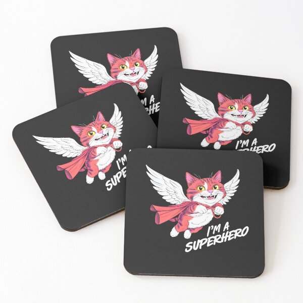 Item preview, Cute animal cat super hero kawaii  designed and sold by madevdine.