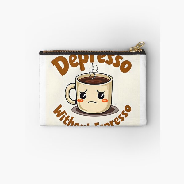 Item preview, Depresso Without Espresso – Funny Coffee Pun T-Shirt, Mug & Sticker Design designed and sold by MilaPrintify.