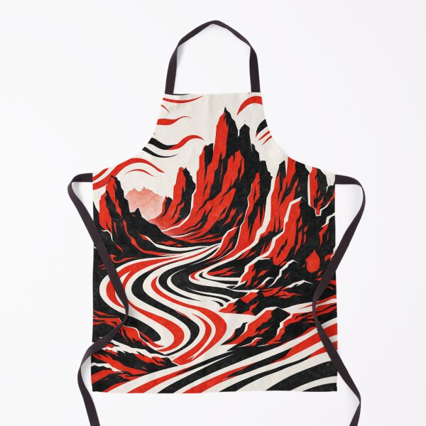 Item preview, Abstract Rock Landscape in Red and Black designed and sold by DrizzyV.